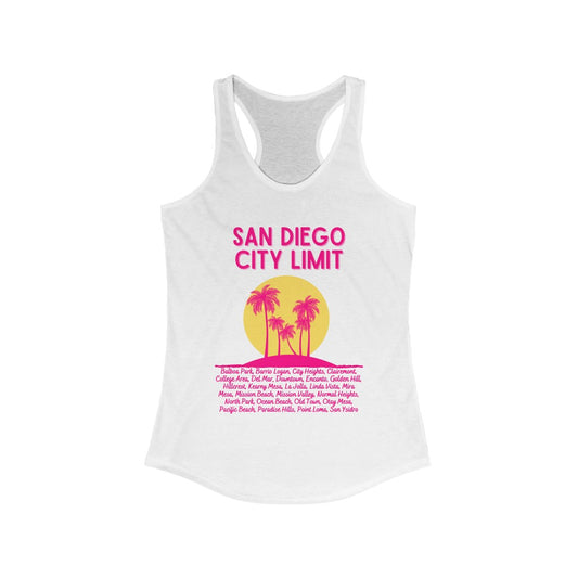 San Diego City Limit Women's Tank-Top | SD Areas (Pink)