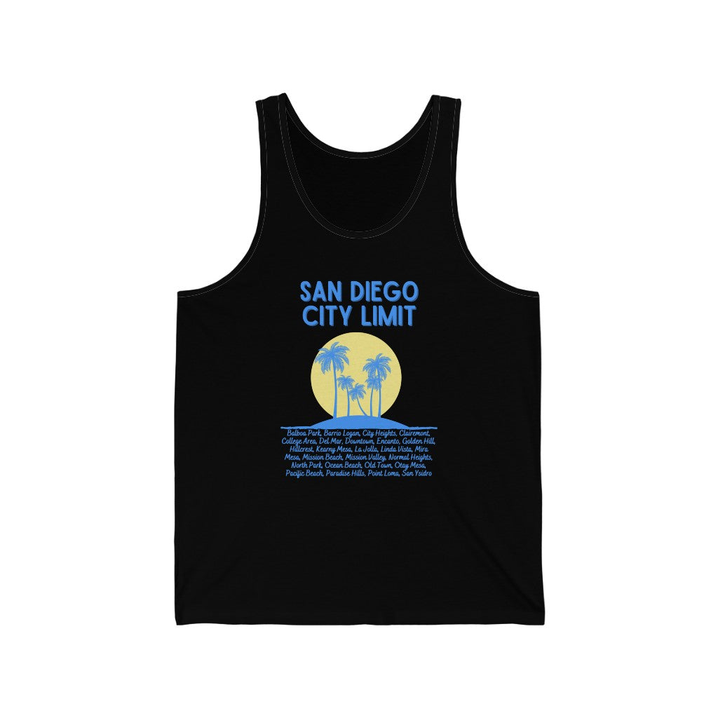 San Diego City Limit Tank | SD Areas (Baby Blue)