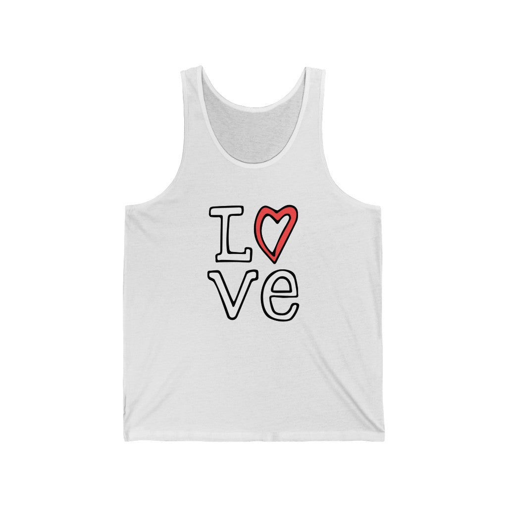 LOVE Tank -Top (White and Red)
