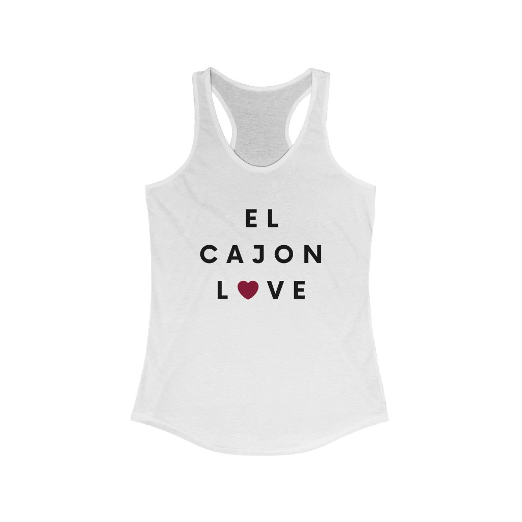 El Cajon Love Women's Racerback Tank Top, San Diego County Neighborhood Sleeveless T-Shirt (Multiple Colors Avail)