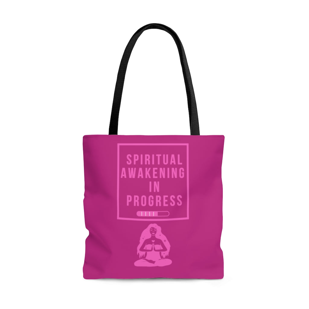 Spiritual Awakening Pink Tote Bag