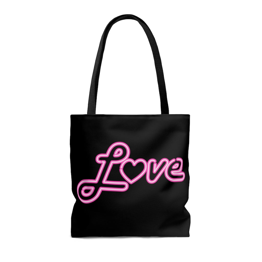 Love Neon Sign Tote Bag