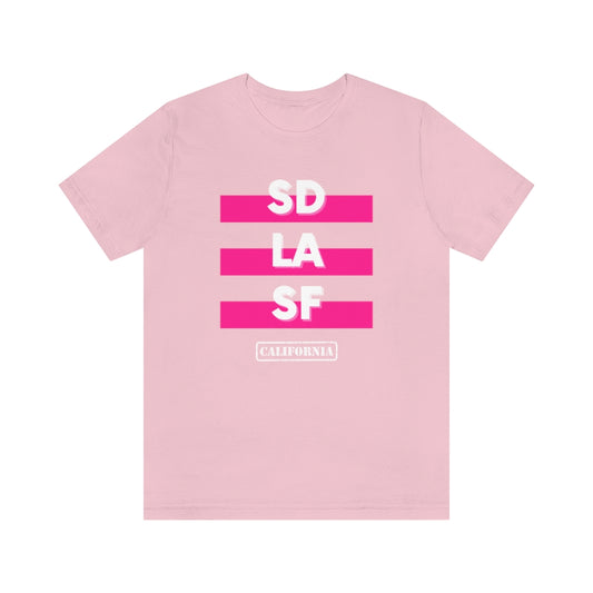 SD LA SF California Tee (Pink)