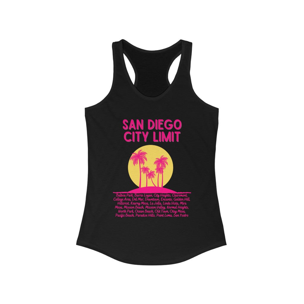San Diego City Limit Women's Tank-Top | SD Areas (Pink)