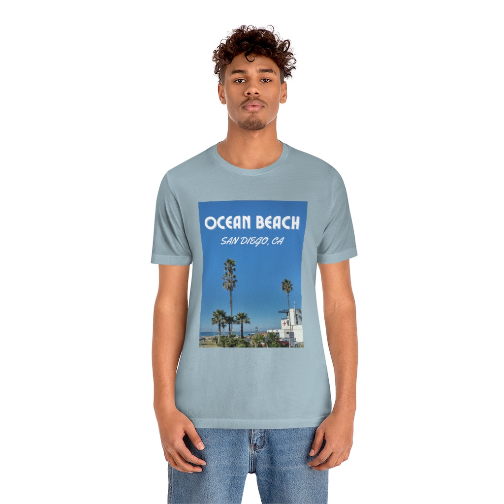 Ocean Beach T-shirt, San Diego CA Unisex Jersey Tee