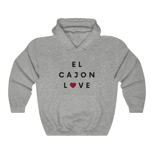 El Cajon Love Hoodie, San Diego County Hooded Sweatshirt (Unisex) (Multiple Colors Avail)