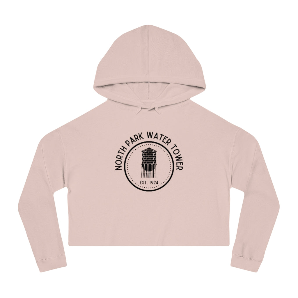 North Park Water Tower Est. Cropped Hoodie, SD Women's Hooded Sweatshirt