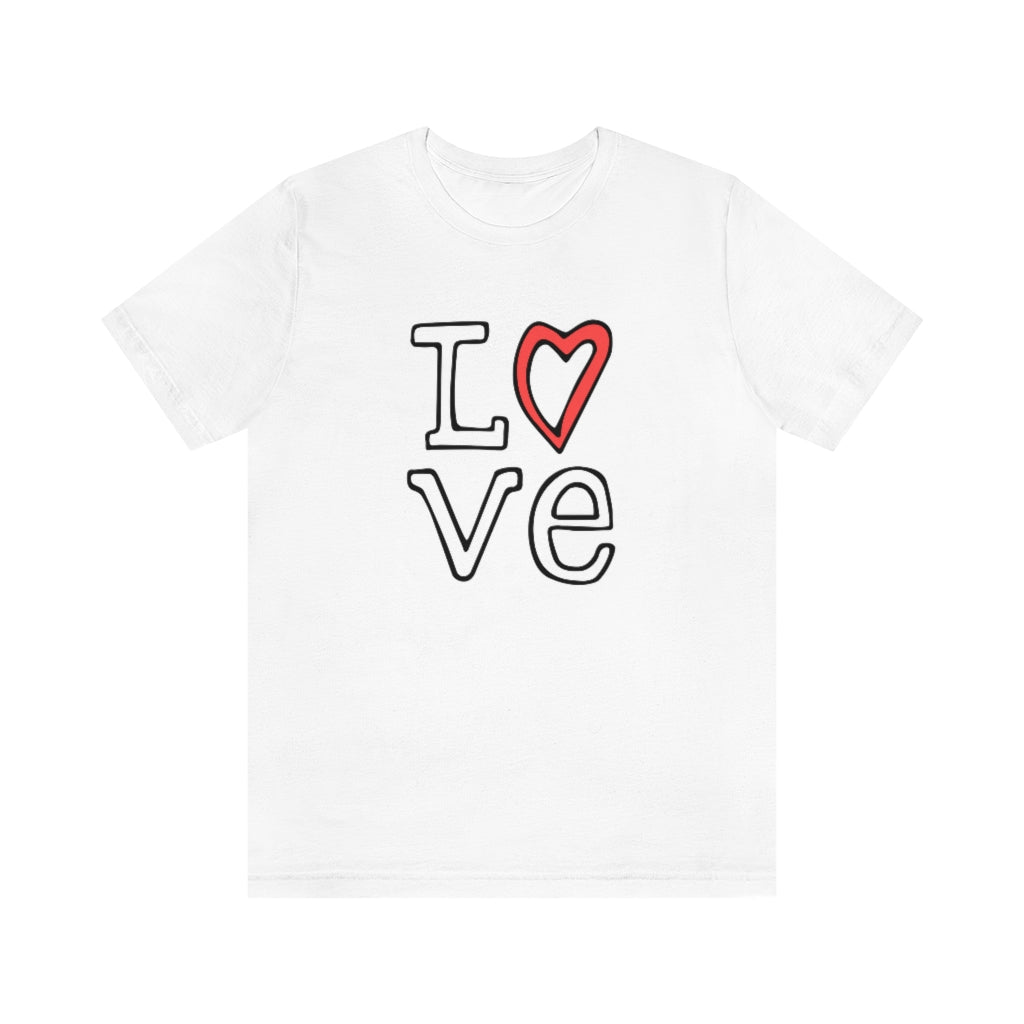 LOVE T-shirt (White and Red)