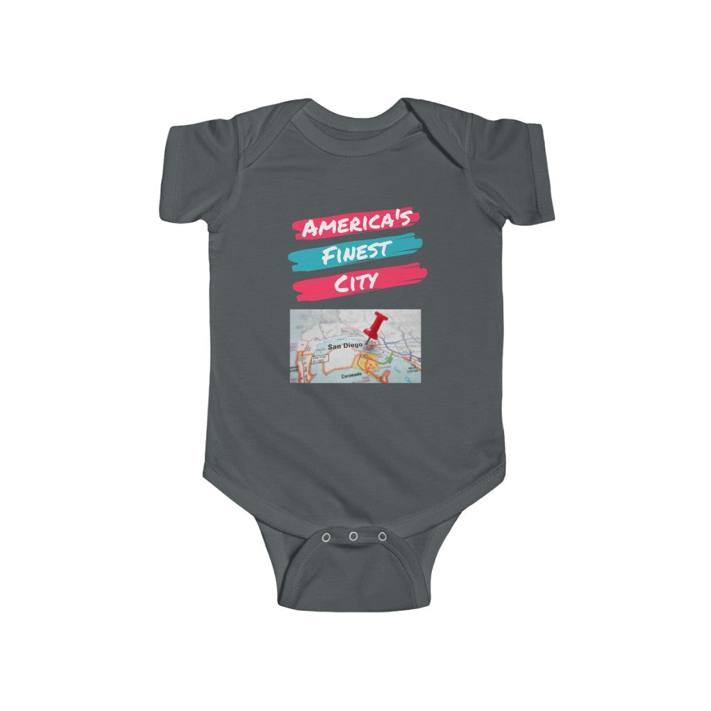 America's Finest City Baby Onesie (Red)