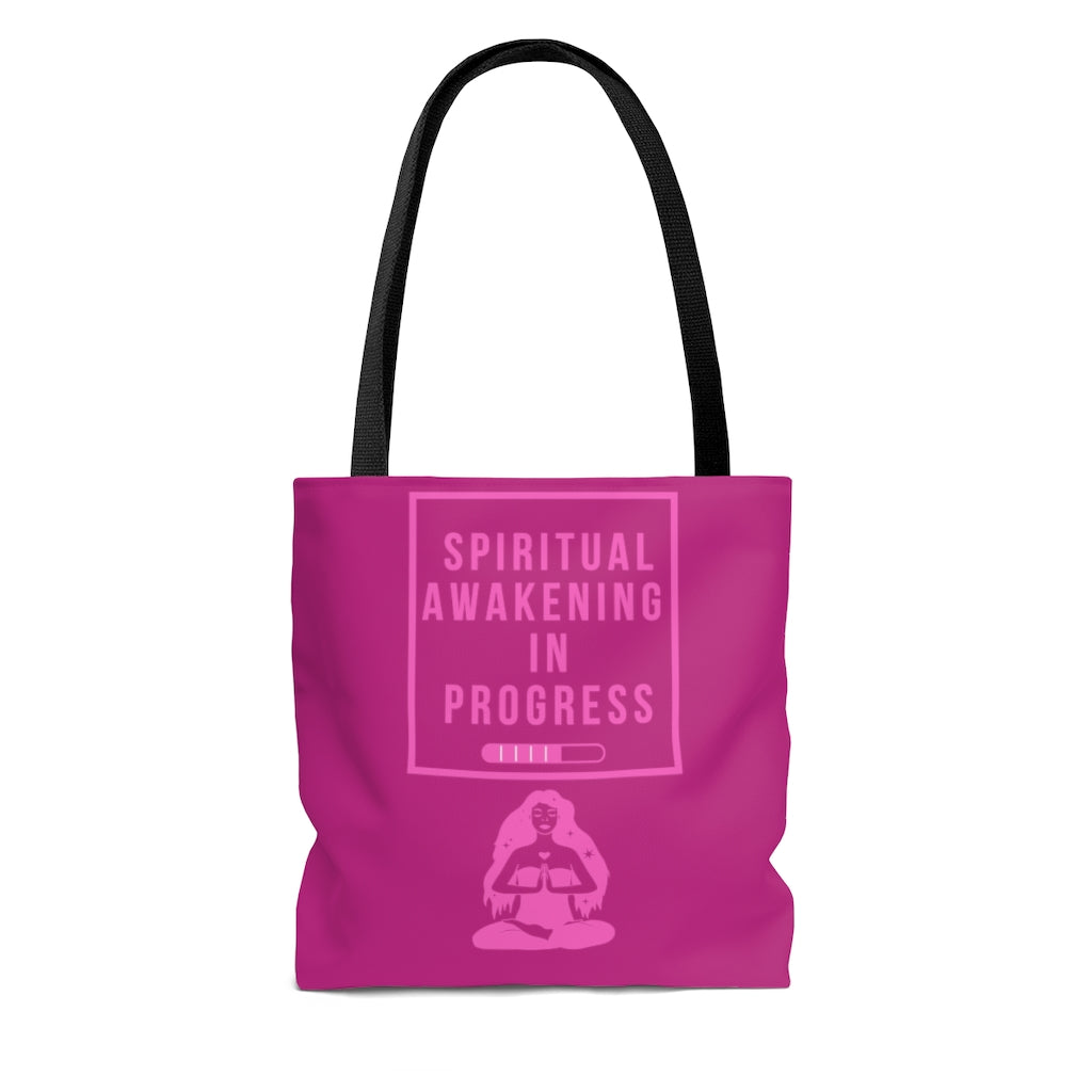 Spiritual Awakening Pink Tote Bag