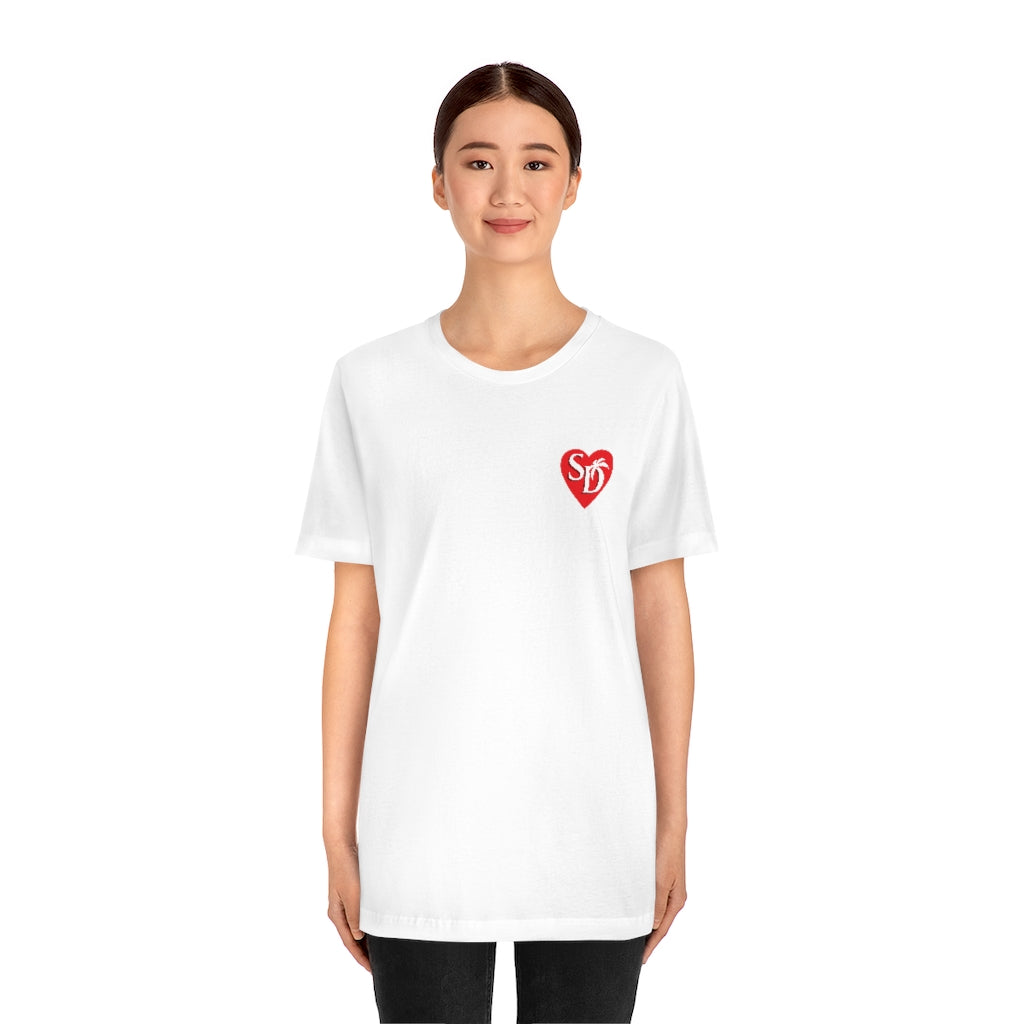 I Heart SD Mock Pocket T-shirt