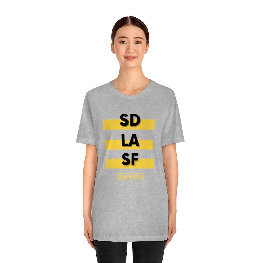 SD LA SF California Tee (Yellow)