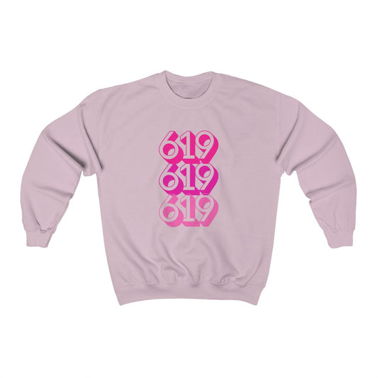619 Sweatshirt | Pink San Diego Area Code Sweater