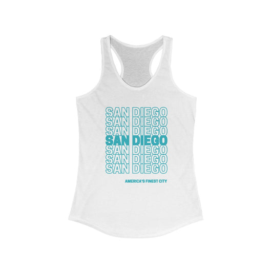 San Diego "Thank You" Women's Racerback Tank-Top (Teal)