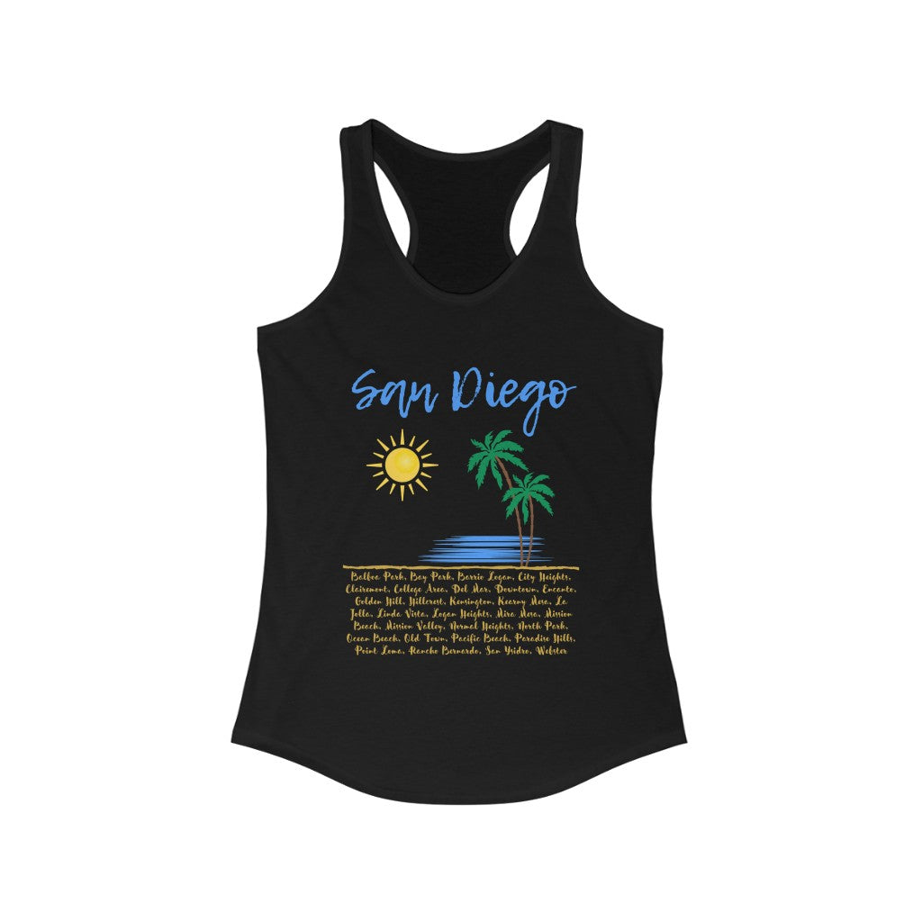 San Diego Neighborhoods Women's Tank-Top (Baby Blue)