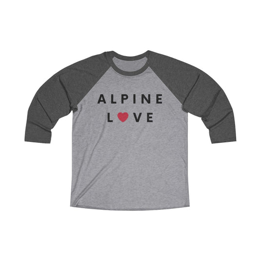 Alpine Love 3/4 Sleeve Baseball Tee (Unisex)