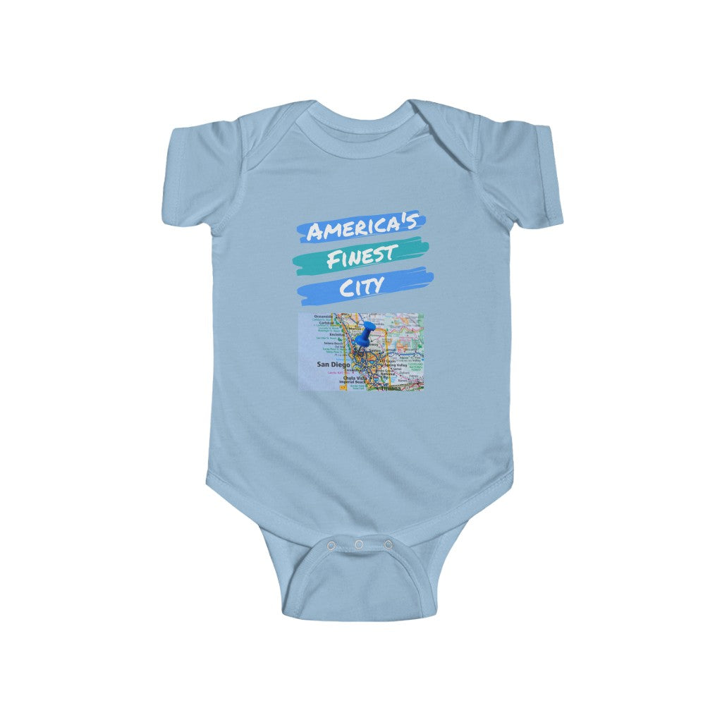 America's Finest City Baby Onesie (Blue)