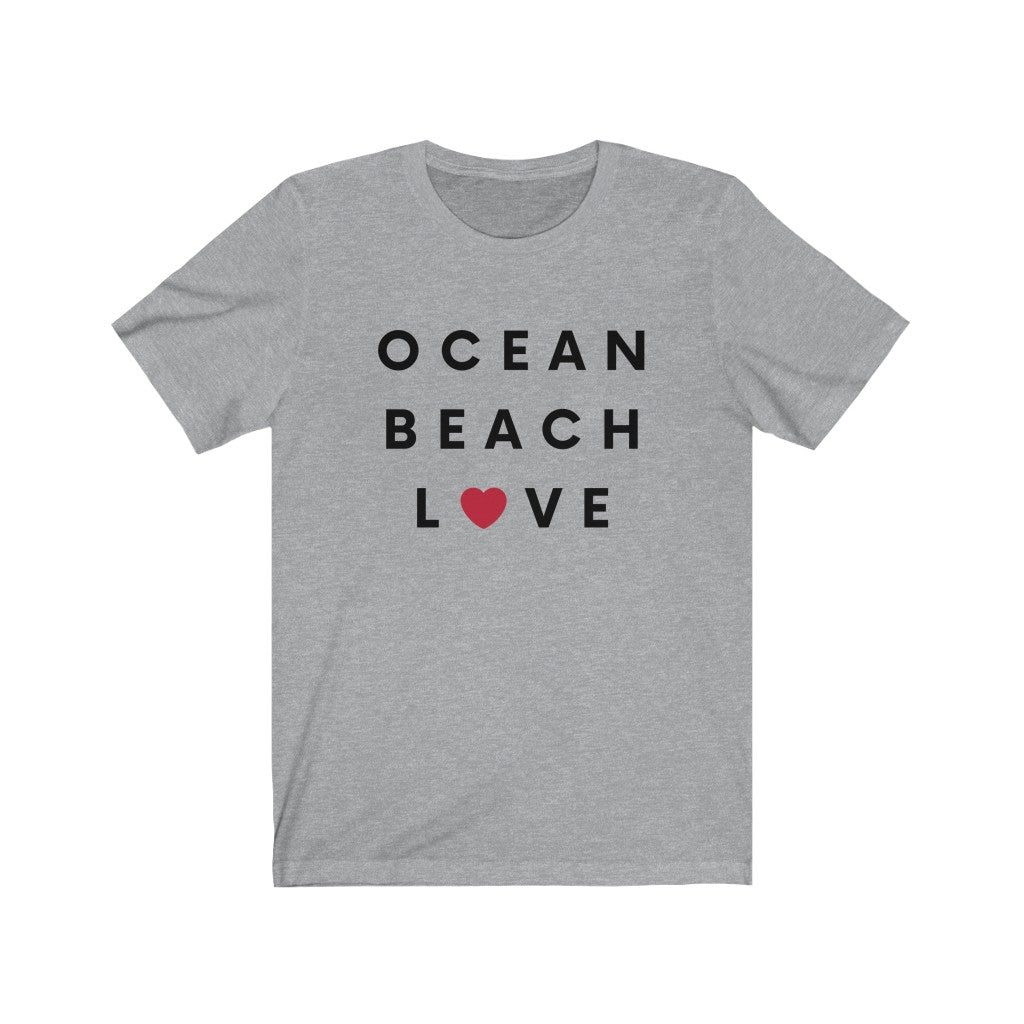 Ocean Beach Love Tee, San Diego Neighborhood T-Shirt (Unisex) (Multiple Colors Avail)