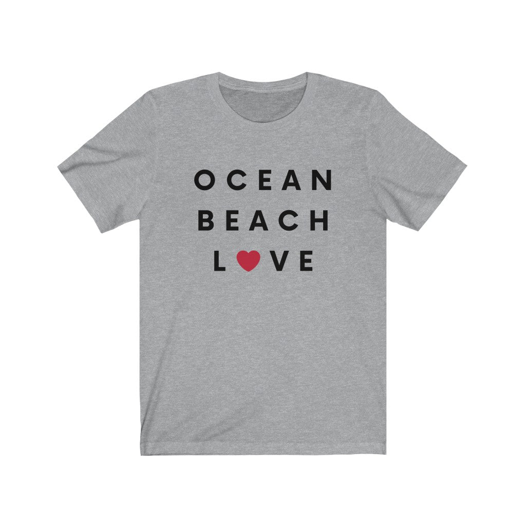 Ocean Beach Love Tee, San Diego Neighborhood T-Shirt (Unisex) (Multiple Colors Avail)