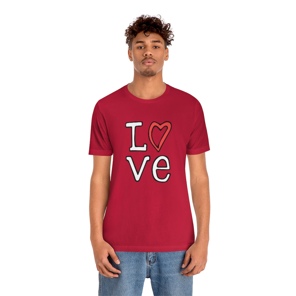 LOVE T-shirt (White and Red)