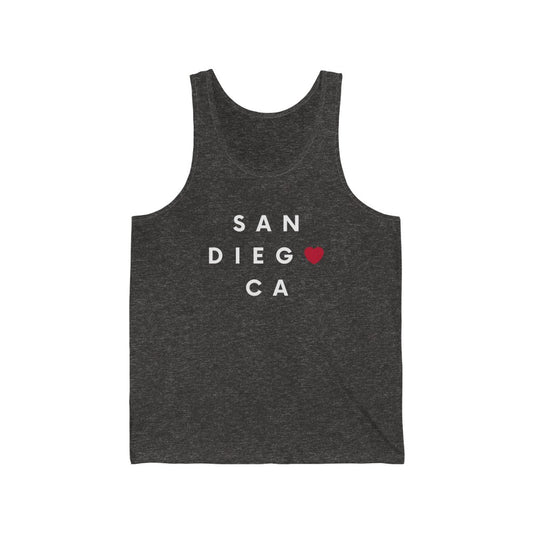 San Diego CA Tank Top, SD Sleeveless T-Shirt (Unisex) (Multiple Colors Avail)