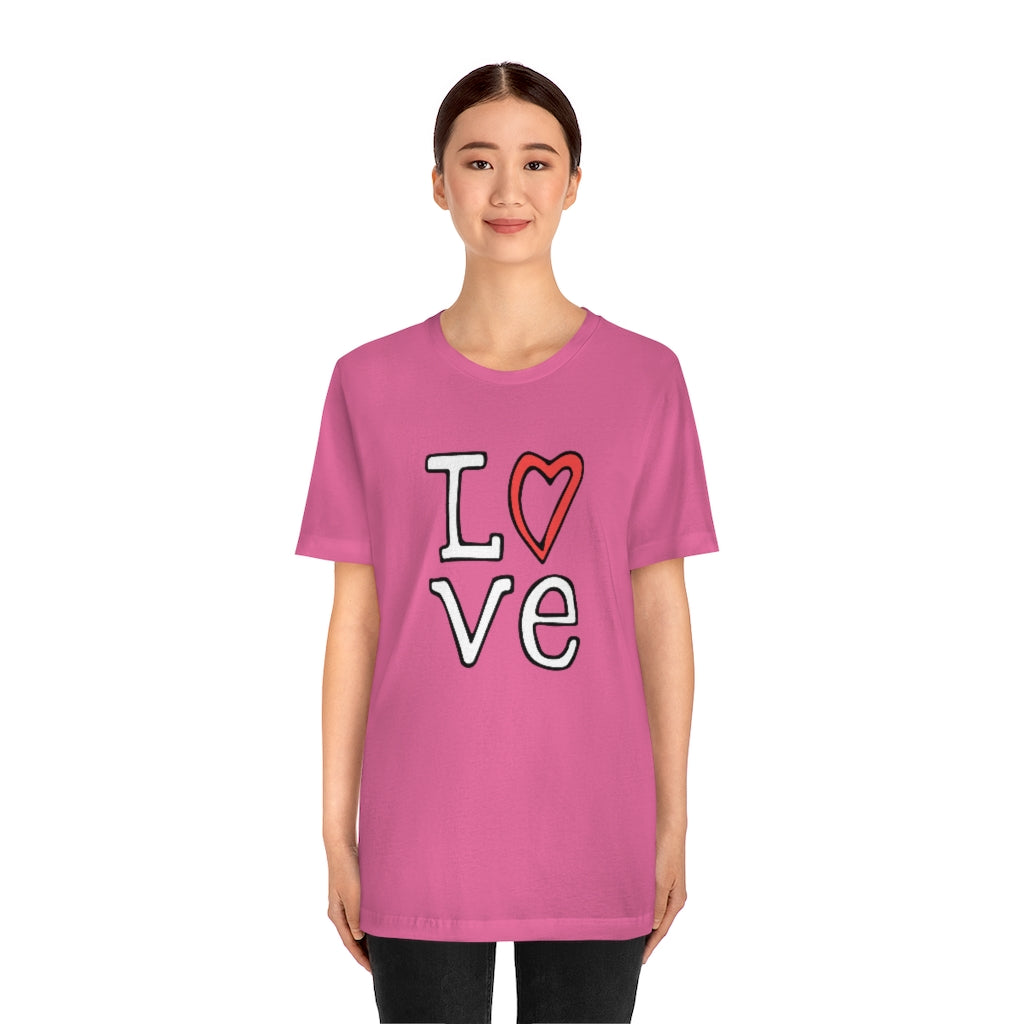 LOVE T-shirt (White and Red)