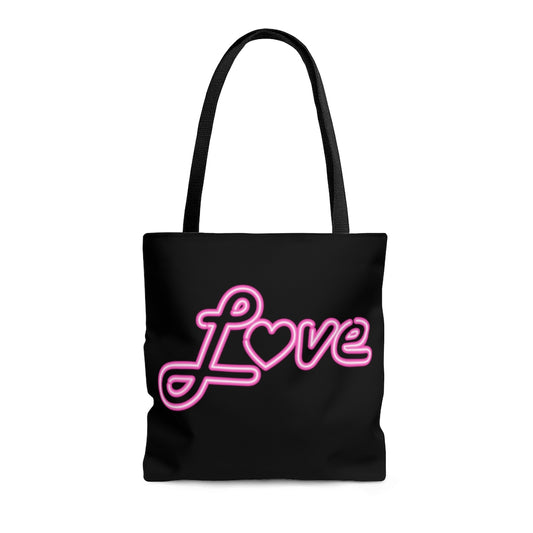 Love Neon Sign Tote Bag