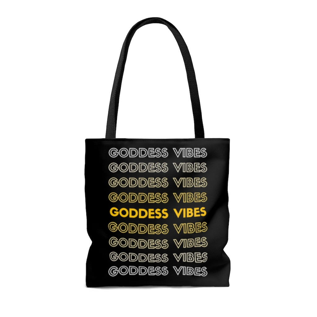 Goddess Vibes Gold and Black Tote Bag