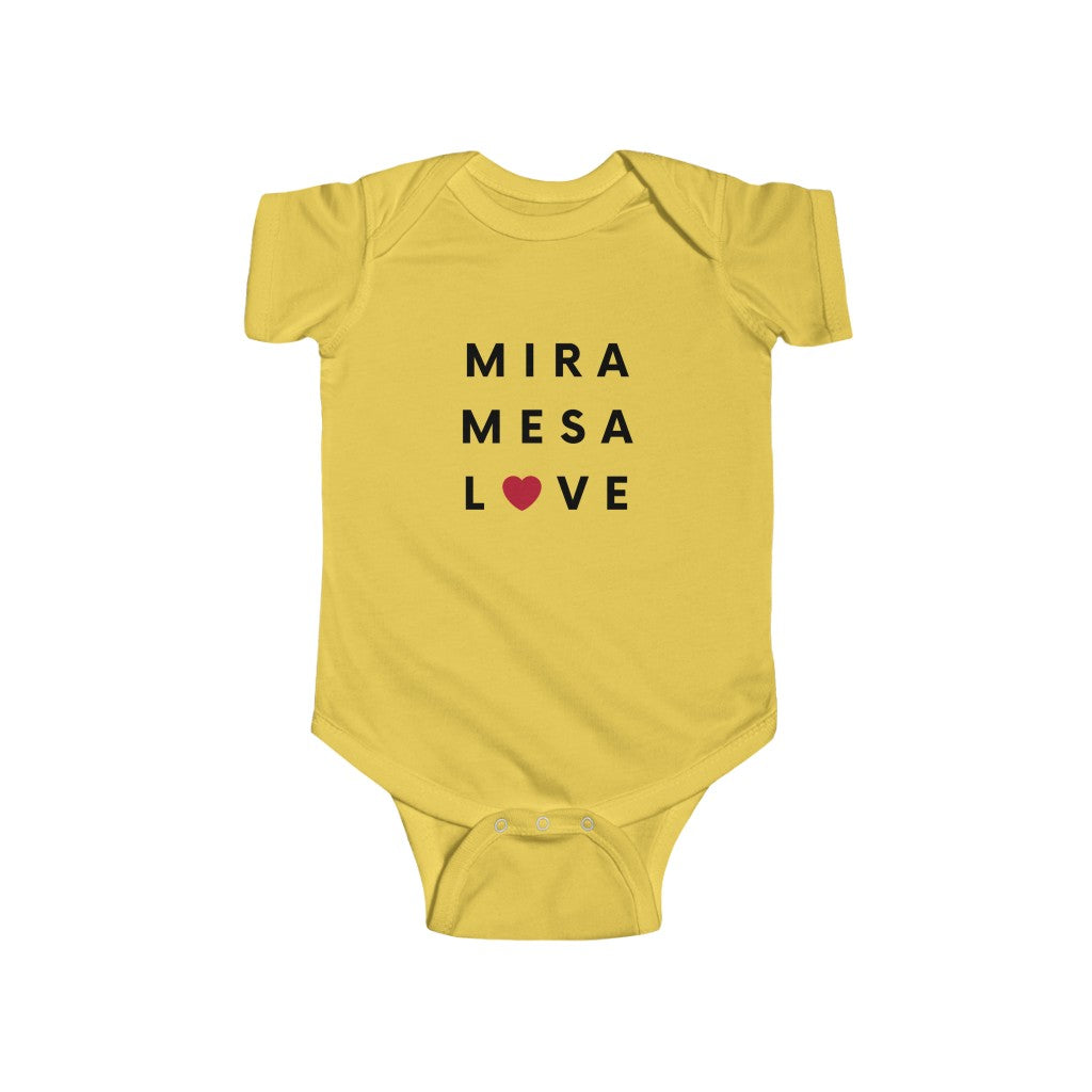 Mira Mesa Love Baby Onesie, SD Infant Bodysuit