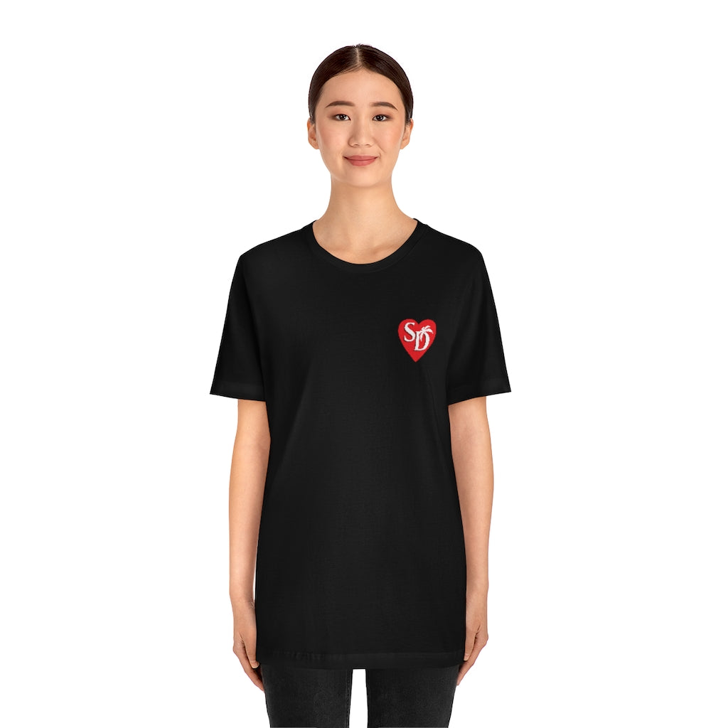 I Heart SD Mock Pocket T-shirt