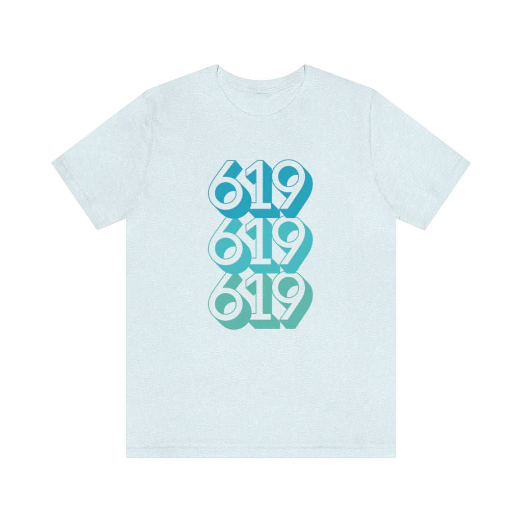 619 Tee | Teal San Diego Area Code T-Shirt