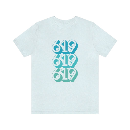 619 Tee | Teal San Diego Area Code T-Shirt