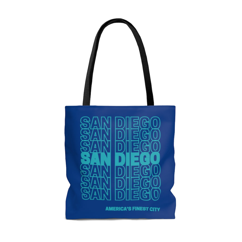San Diego "Thank You" Teal Tote Bag