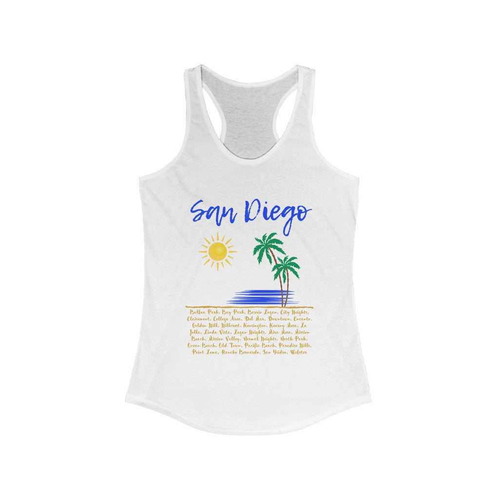 San Diego Neighborhoods Women's Tank-Top (Royal Blue)