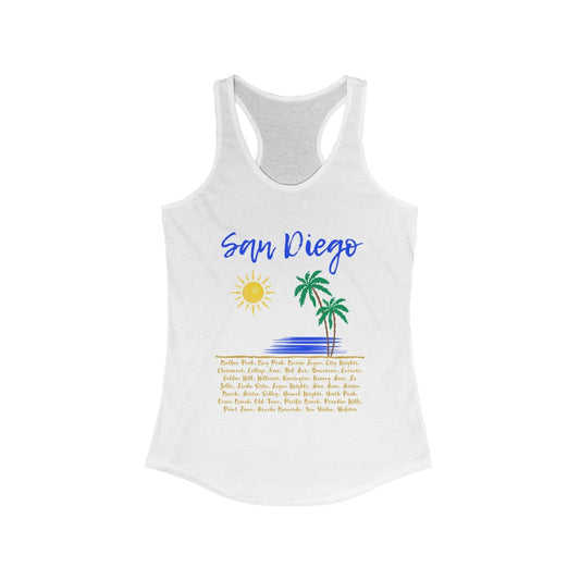 San Diego Neighborhoods Women's Tank-Top (Royal Blue)