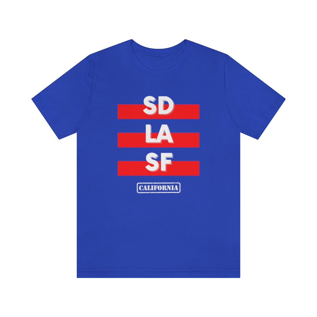 SD LA SF California Tee (Red)