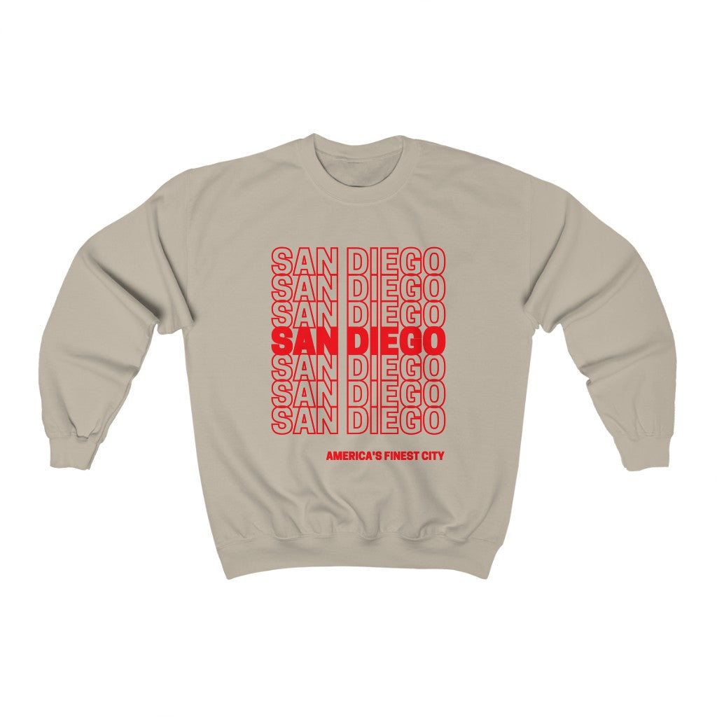 San Diego "Thank You" Sweatshirt (Red)