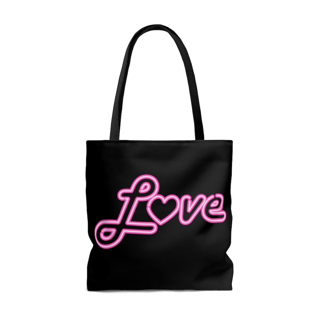 Love Neon Sign Tote Bag