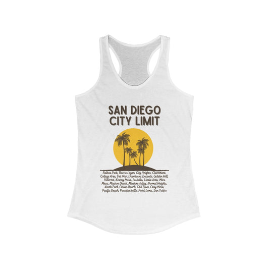 San Diego City Limit Women's Racer-Back Tank-Top (Brown)