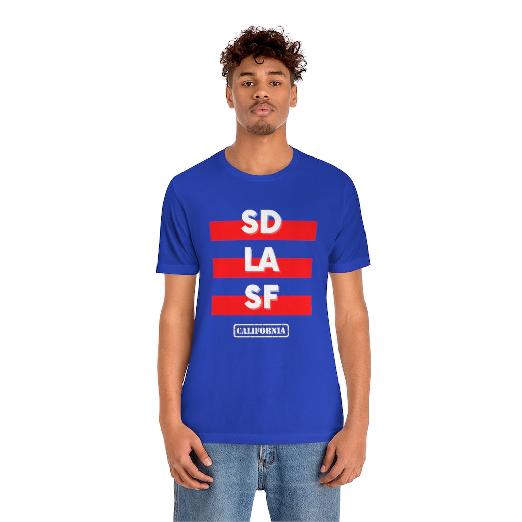 SD LA SF California Tee (Red)