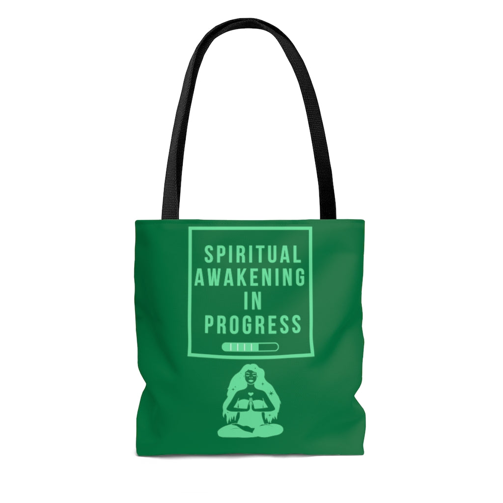 Spiritual Awakening Green Tote Bag