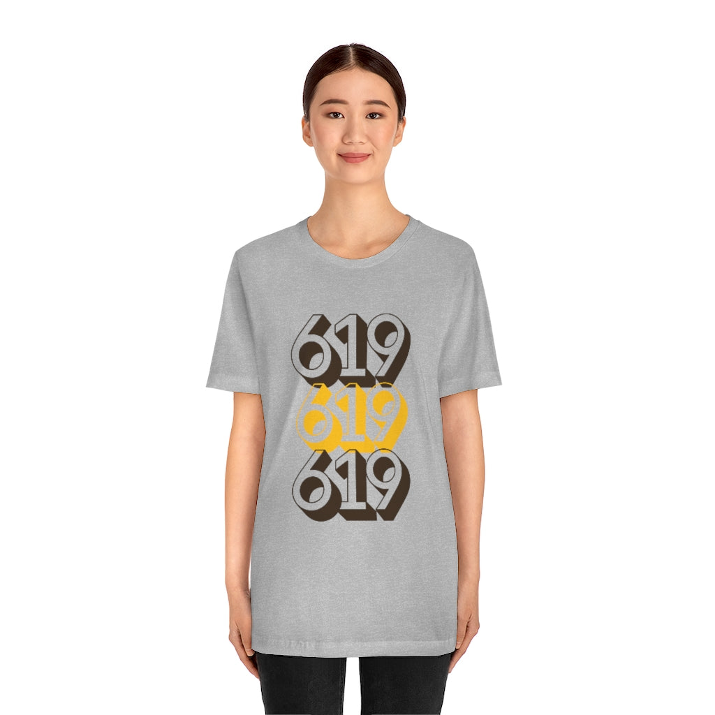 619 Tee, San Diego Brown and Gold Unisex Jersey T-Shirt