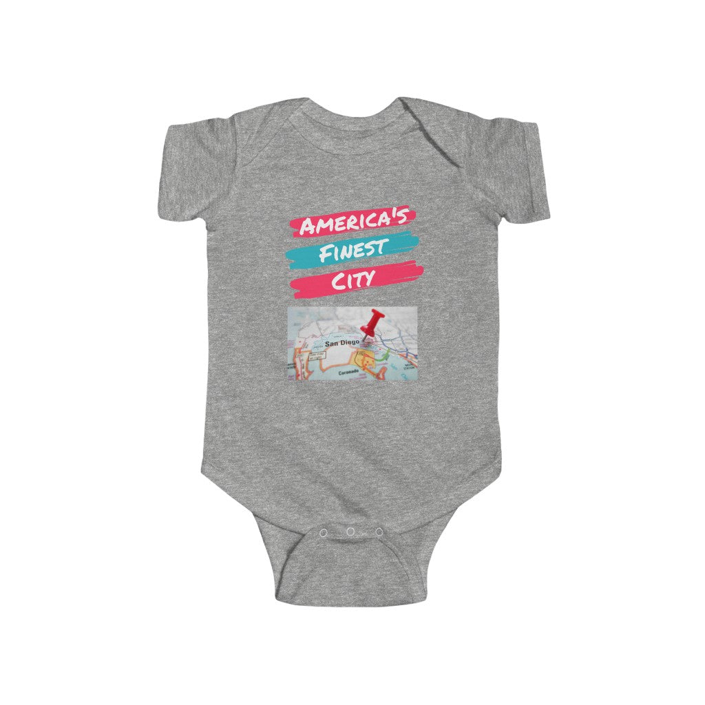 America's Finest City Baby Onesie (Red)