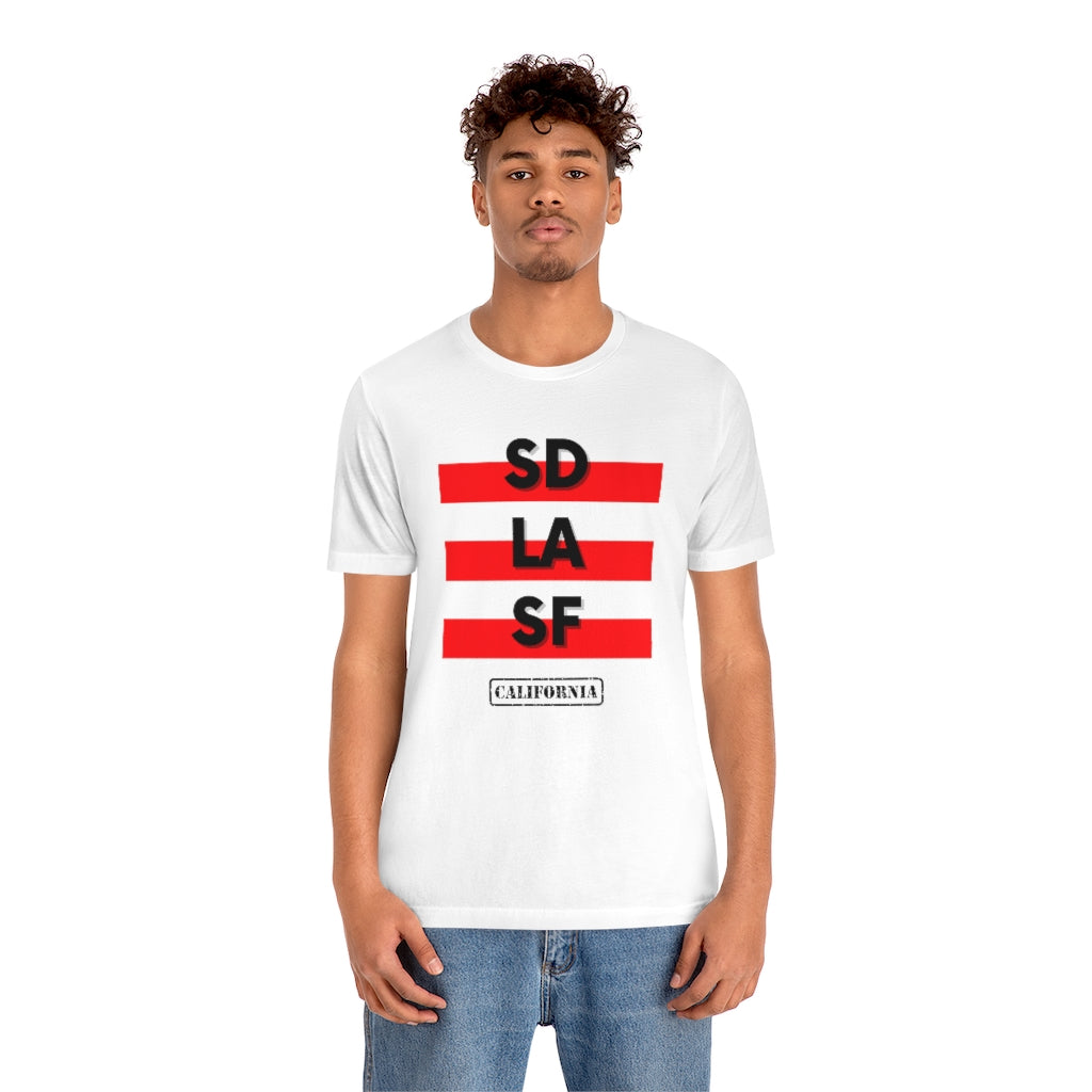 SD LA SF California Tee (Red)