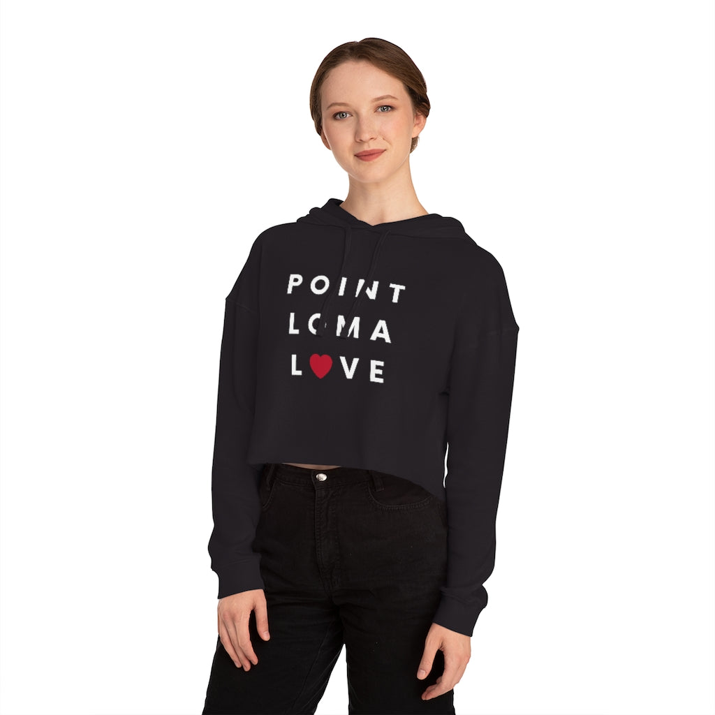 Point Loma Love Cropped Hoodie, Women's Neighborhood Hooded Sweatshirt