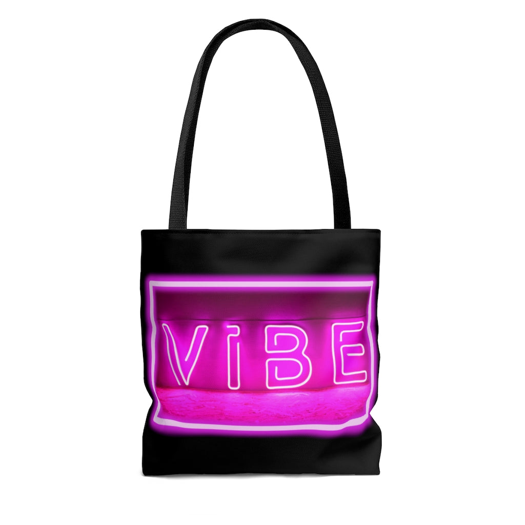 Vibe Neon Pink Sign Tote Bag