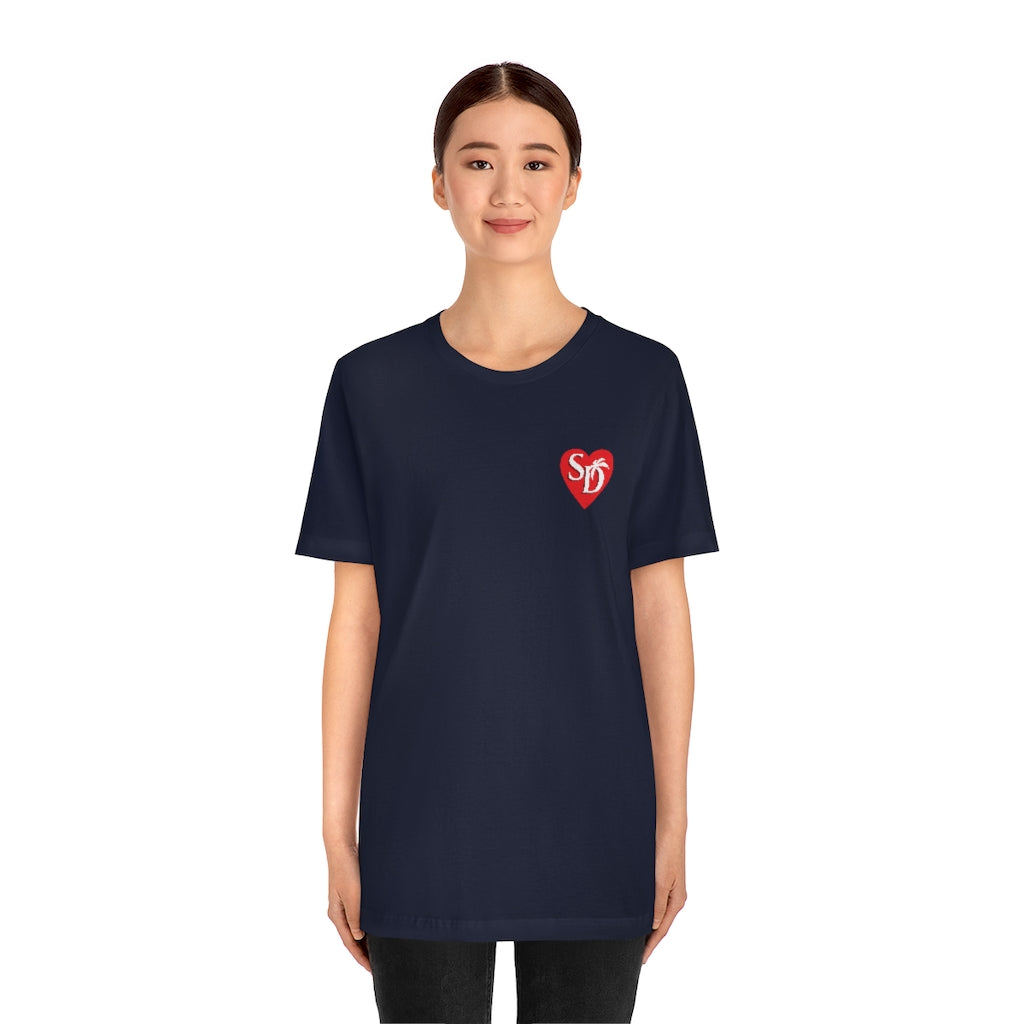 I Heart SD Mock Pocket T-shirt