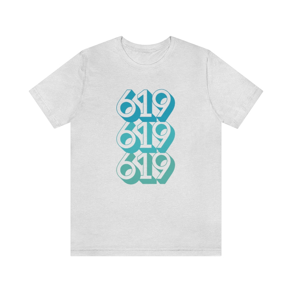 619 Tee | Teal San Diego Area Code T-Shirt