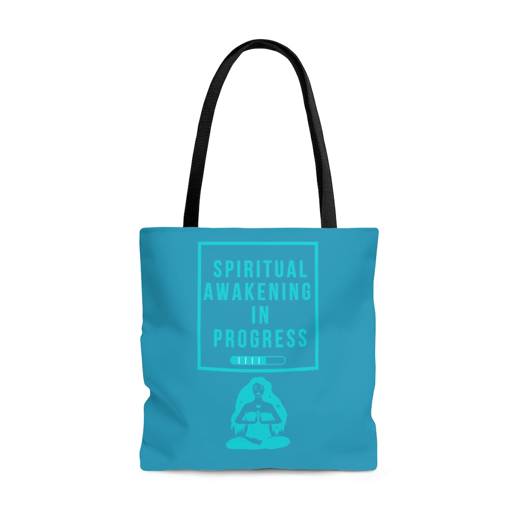 Copy of Spiritual Awakening Turquoise Tote Bag