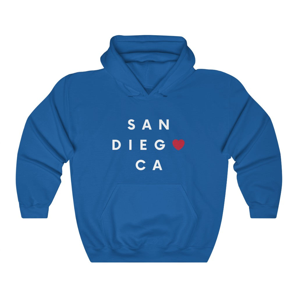 San Diego CA Hoodie, SD Hooded Sweatshirt (Unisex) (Multiple Colors Avail)